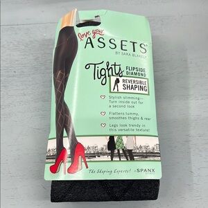 ASSETS by Sara Blakely Black Flipside Diamond Hosiery & Socks Tights